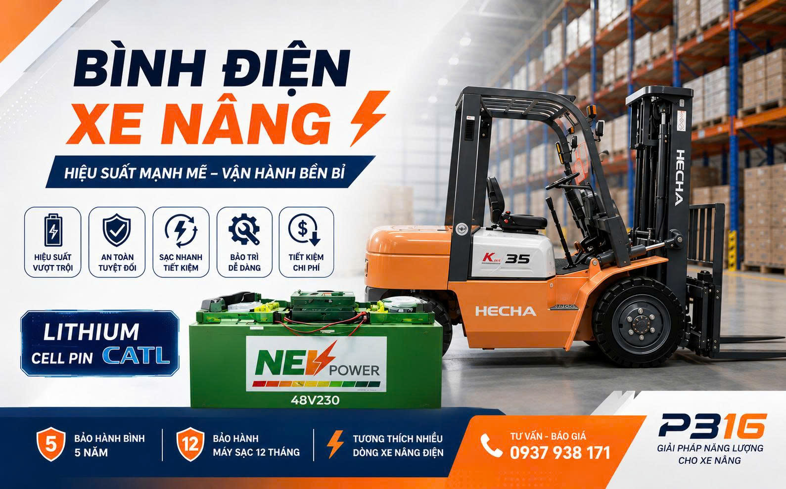 Bao lâu nên thay bình điện xe nâng? Dấu hiệu nhận biết và giải pháp tiết kiệm tối ưu