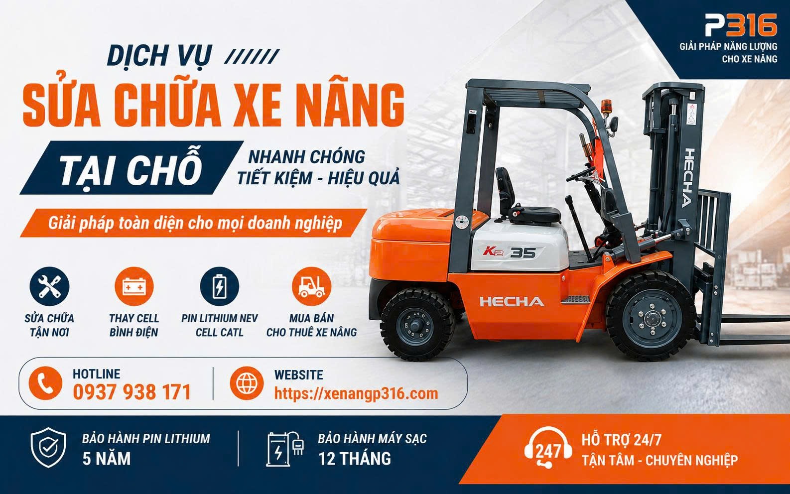 XE NÂNG HỎNG ĐỘT XUẤT? P316 CUNG CẤP GIẢI PHÁP CỨU HỘ TẠI CHỖ NHANH CHÓNG VÀ HIỆU QUẢ