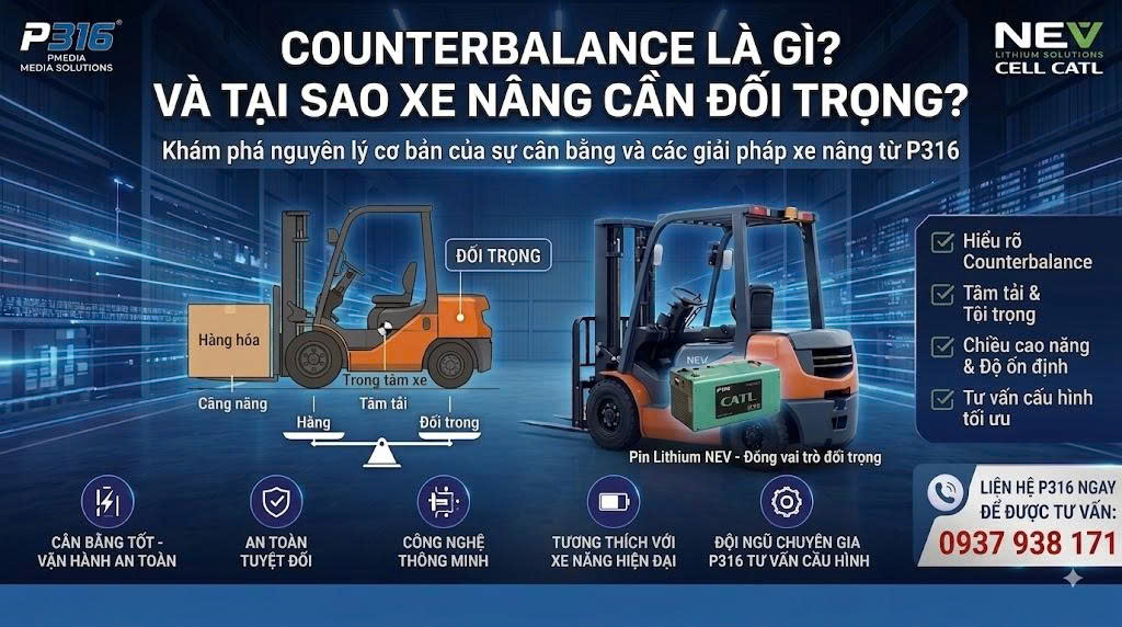 COUNTERBALANCE LÀ GÌ? VÌ SAO XE NÂNG CẦN ĐỐI TRỌNG?