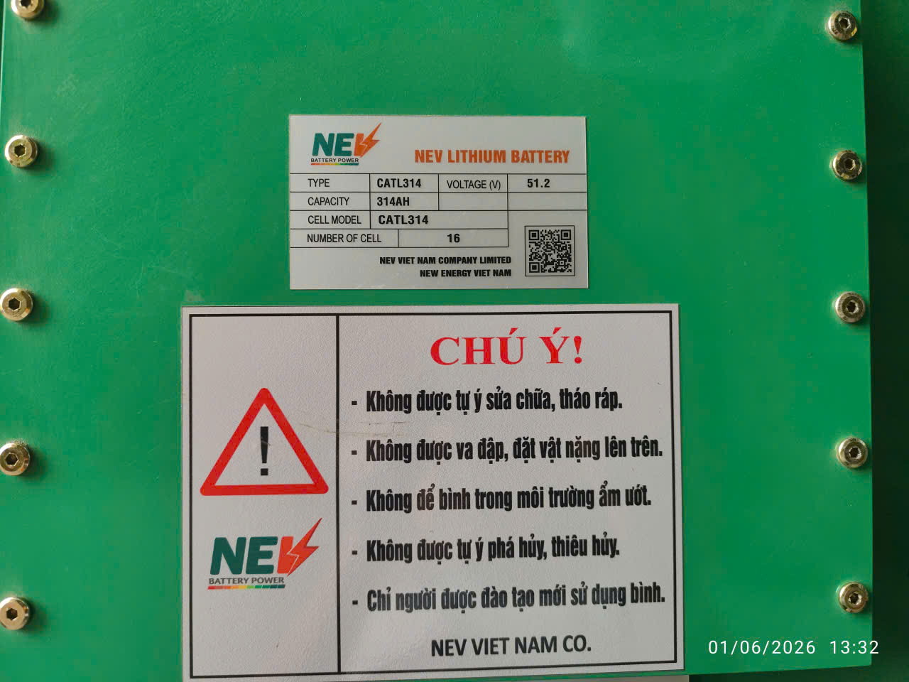 BÌNH ĐIỆN LITHIUM NEV 48V 314Ah