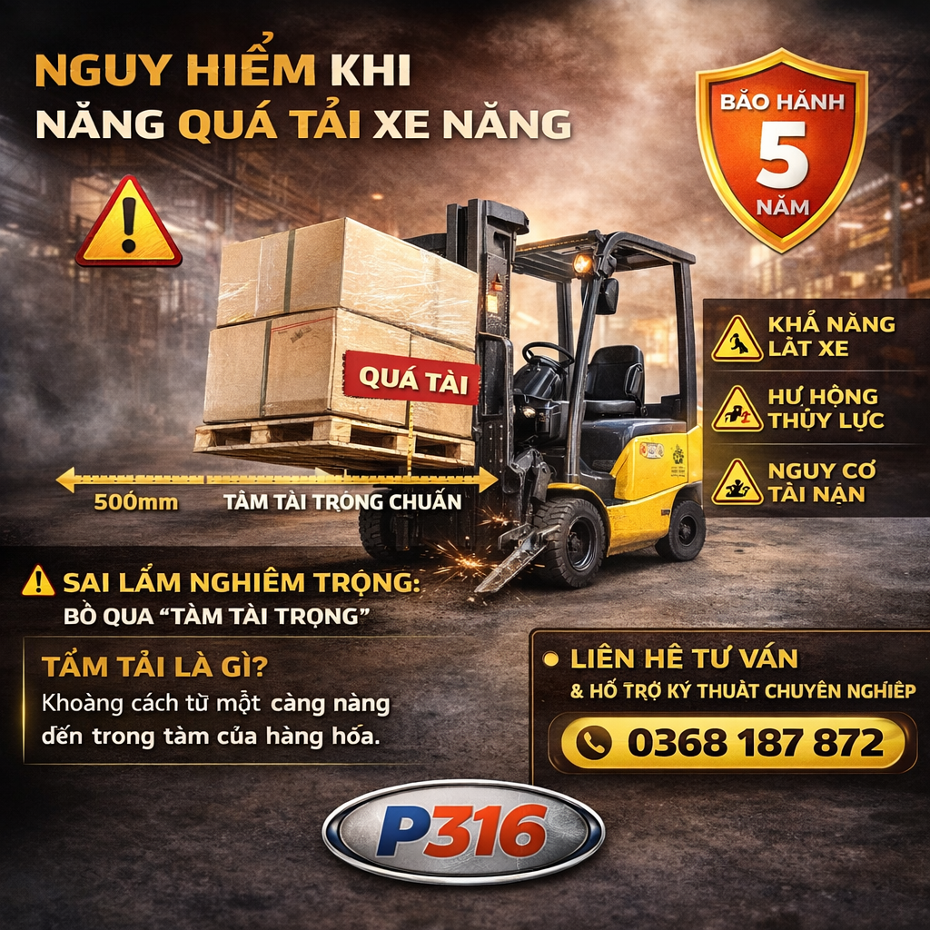 hân Tích Tải Trọng Thực Tế Và Tải Trọng Danh Định Xe Nâng | P316