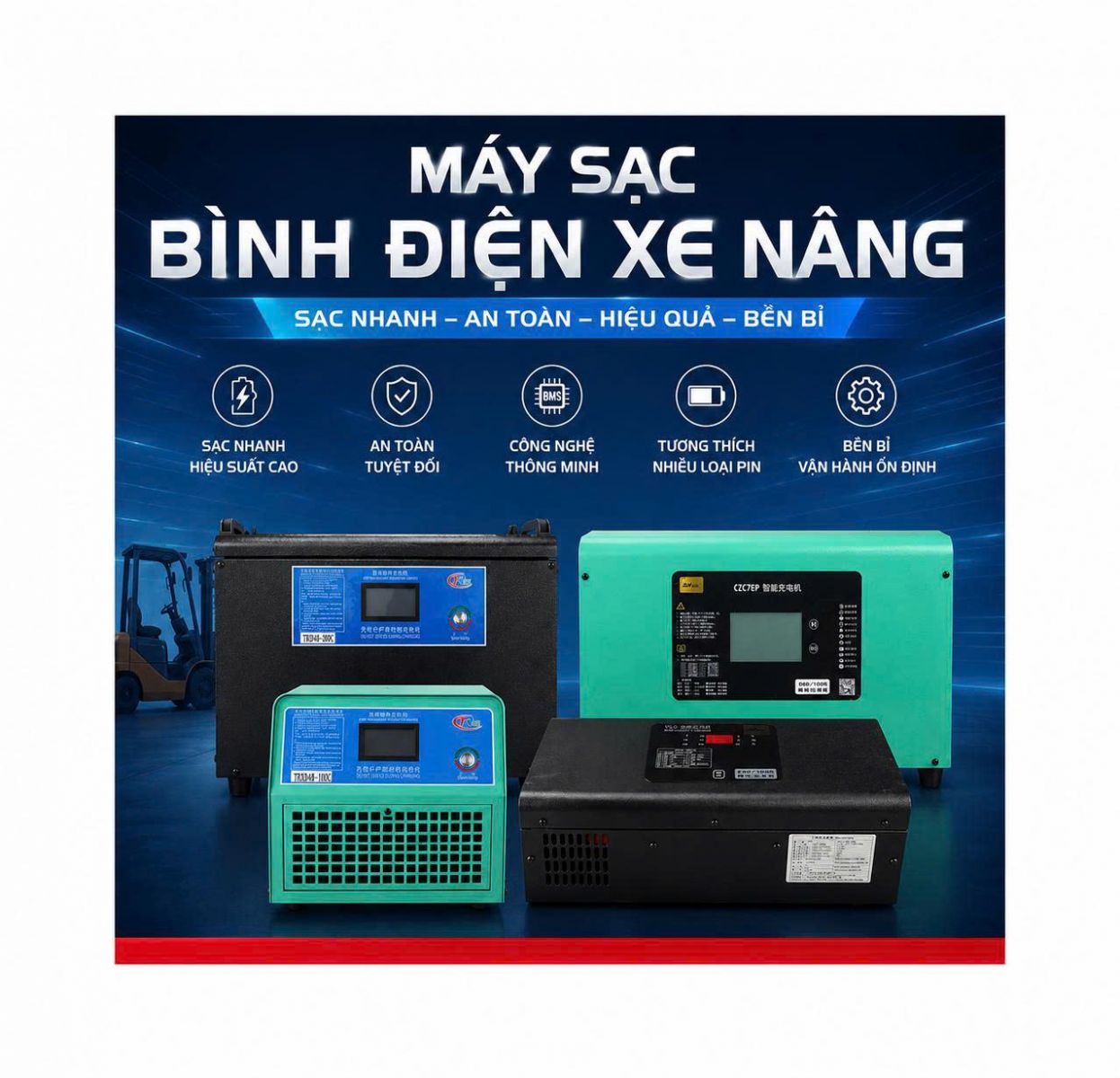 MÁY SẠC BÌNH ĐIỆN XE NÂNG NEV