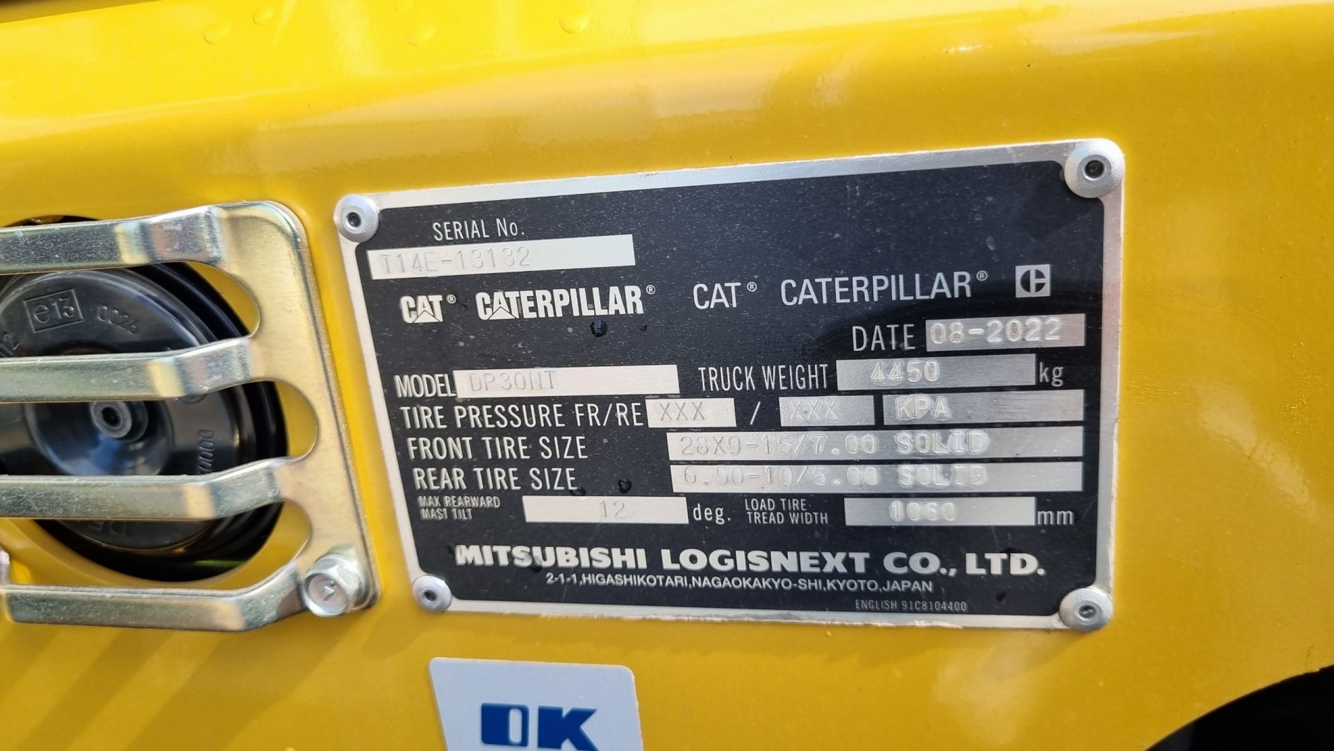 Xe nâng dầu CAT 2.5 TẤN , model DP25NT - Xe nâng tiết kiệm nhiên liệu