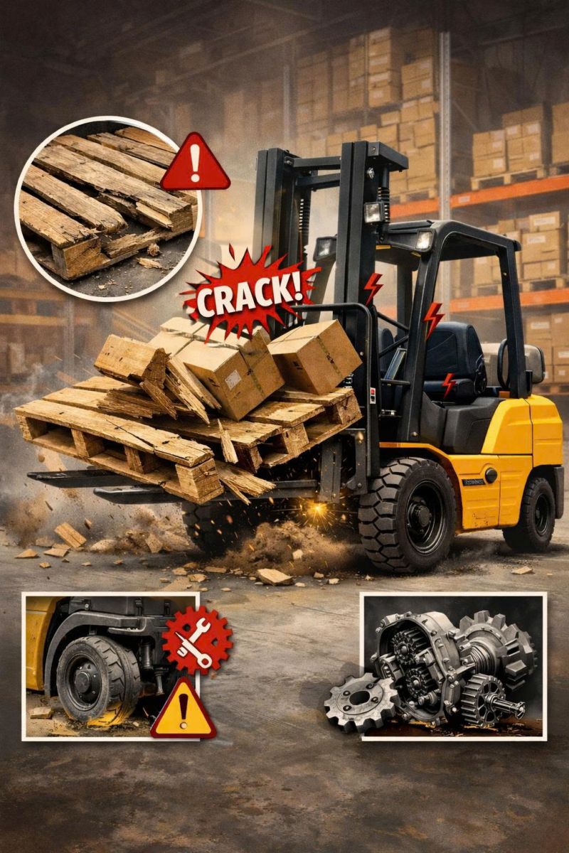 Ảnh hưởng của pallet kém chất lượng đến xe nâng và giải pháp tối ưu từ P316