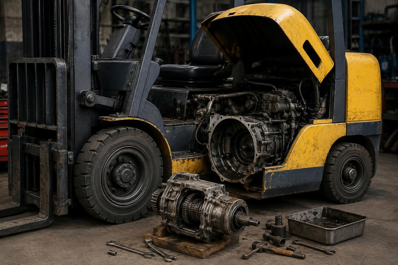 Xe nâng không vào số – Dấu hiệu hỏng hộp số & dịch vụ sửa chữa miền Nam | P316
